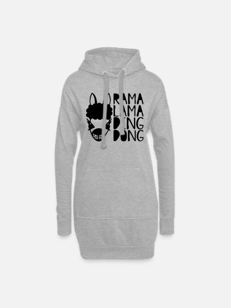 rama lama ding dong - Hoodie-Kleid - Grau meliert