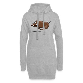 Wildschwein sauwild - Hoodie-Kleid - Grau meliert - Vorne