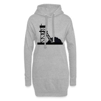 bergarbeiter miner bergwerk mine coal kohle5 - Hoodie-Kleid - Grau meliert - Vorne