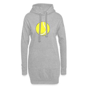 balle de tennis jaune dans le design chic - Sweat-shirt à capuche long Femme - gris chiné - Devant