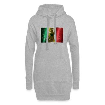 Senegal Flagge cooler Vintage used Sport Look - Hoodie-Kleid - Grau meliert - Vorne