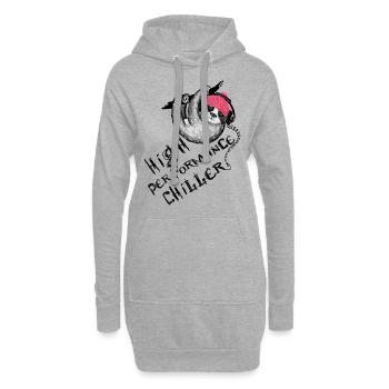 Drôles de sorts paresseux High Performance Chiller - Sweat-shirt à capuche long Femme - gris chiné - Devant