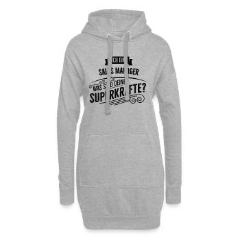 Sales Manager - Hoodie-Kleid - Grau meliert - Vorne