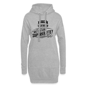 Elektriker - Hoodie-Kleid - Grau meliert - Vorne