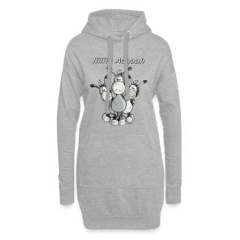 Esel Trio - Hoodie-Kleid - Grau meliert - Vorne