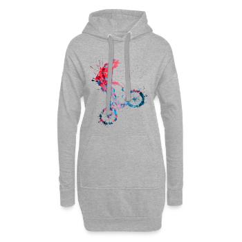 BMX / Bmx / bmx / Idée cadeau / anniversaire - Sweat-shirt à capuche long Femme - gris chiné - Devant