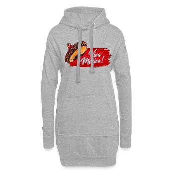 Viva Mexico - Fiesta Party - Hoodie-Kleid - Grau meliert - Vorne