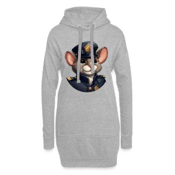 Mäuse Polizist - Hoodie-Kleid - Grau meliert - Vorne