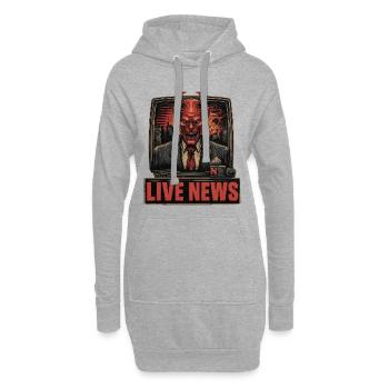 Bad news - Hoodie-Kleid - Grau meliert - Vorne
