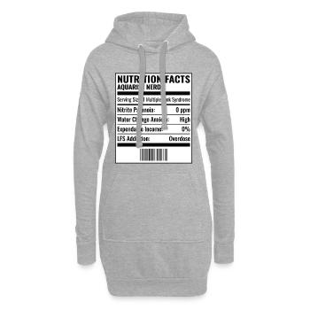 Aquarien-Nährwert-Fakten-Aquarium - Hoodie-Kleid - Grau meliert - Vorne