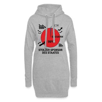 Stolzer Sponsor des Staates - Hoodie-Kleid - Grau meliert - Vorne