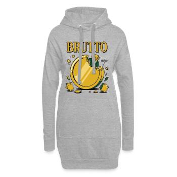Brutto Netto Biss Der Steuer Teufel kommt - Hoodie-Kleid - Grau meliert - Vorne