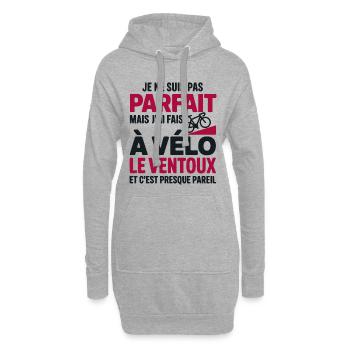 j ai fais le ventoux à vélo cadeau velo cycliste - Sweat-shirt à capuche long Femme - gris chiné - Devant