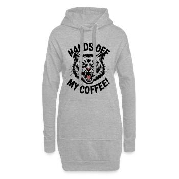 Kaffee gehört mir - Hoodie-Kleid - Grau meliert - Vorne