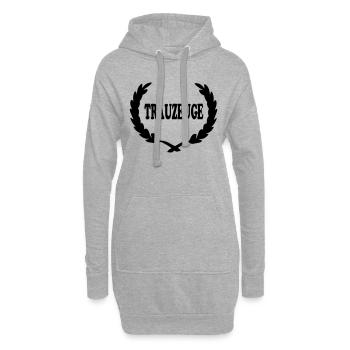 trauzeuge2 - Sweat-shirt à capuche long Femme - gris chiné - Devant