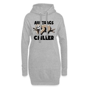 Faultier - Auftrags Chiller - Faulenzen Geschenk - Hoodie-Kleid - Grau meliert - Vorne