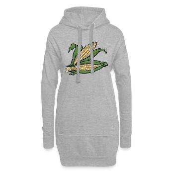 culture du maïs maïs de maïs légumes de légumes de légumes - Sweat-shirt à capuche long Femme - gris chiné - Devant