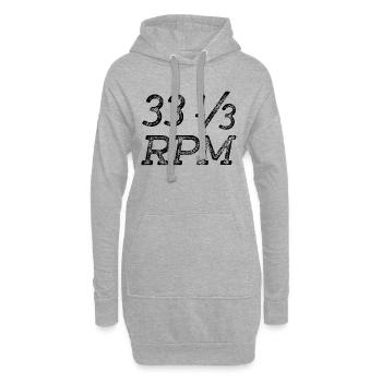 33 1/3 RPM black - Hoodie-Kleid - Grau meliert - Vorne