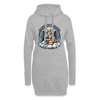 Tous les chiens vont au paradis - Sweat-shirt à capuche long Femme - gris chiné - Devant