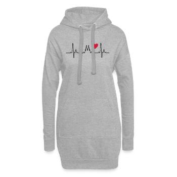 cologne - Sweat-shirt à capuche long Femme - gris chiné - Devant