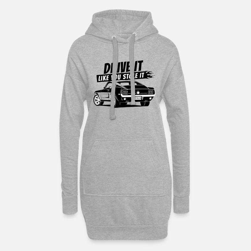 Drive it - Fastback 2 - Hoodie-Kleid - Grau meliert