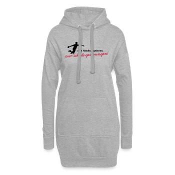 Zum Handball geboren, zur Schule gezwungen! Jungen - Hoodie-Kleid - Grau meliert - Vorne