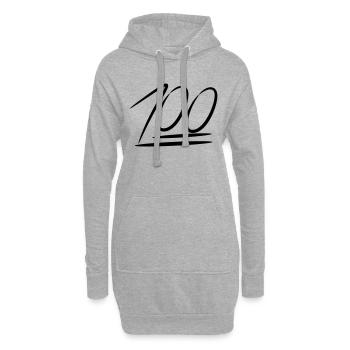 100 % Energie Power Geschenk - Hoodie-Kleid - Grau meliert - Vorne