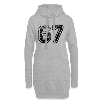 67 - Hoodie-Kleid - Grau meliert - Vorne