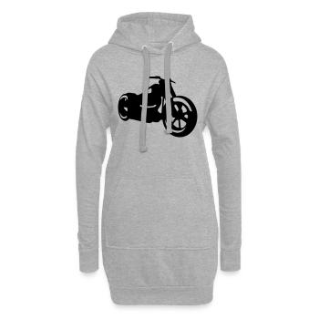 moto tourisme motard 1 - Sweat-shirt à capuche long Femme - gris chiné - Devant