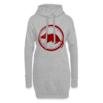 Rat - Rongeur - Sweat-shirt à capuche long Femme - gris chiné - Devant