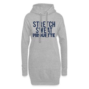 Ballett Geschenk Stretch - Sweat - Pirouette - Hoodie-Kleid - Grau meliert - Vorne