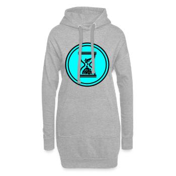 Sanduhr Symbol - Hoodie-Kleid - Grau meliert - Vorne