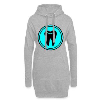 Zahn icon symbol - Hoodie-Kleid - Grau meliert - Vorne