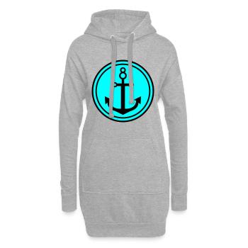 Anker - Hoodie-Kleid - Grau meliert - Vorne
