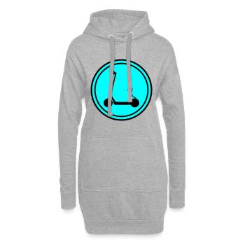 E-roller Icon - Hoodie-Kleid - Grau meliert - Vorne