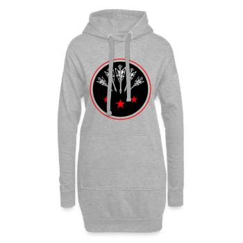 Darts Team Dartpfeile Symbol - Hoodie-Kleid - Grau meliert - Vorne