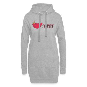 Ein scharfes Schaf - Hoodie-Kleid - Grau meliert - Vorne