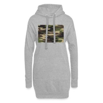 camouflage de l’armée - Sweat-shirt à capuche long Femme - gris chiné - Devant
