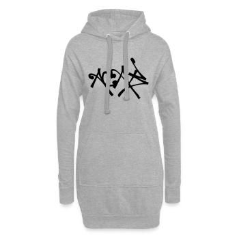 ACAB Graffiti Tag Style - Hoodie-Kleid - Grau meliert - Vorne