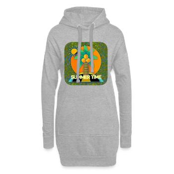 Summer Time - Club WoW - Hoodie-Kleid - Grau meliert - Vorne