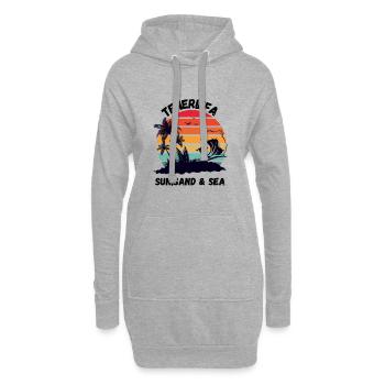 Tenerife - Soleil, Sable et Mer - Sweat-shirt à capuche long Femme - gris chiné - Devant