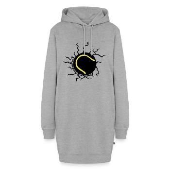 Crack Tennis Impact Ground Ball - Hoodie-Kleid - Grau meliert - Vorne