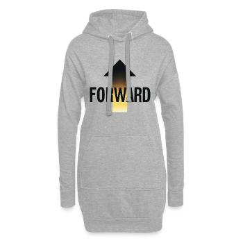 Style and determination to move forward - Hoodie Dress - heather grey - Front