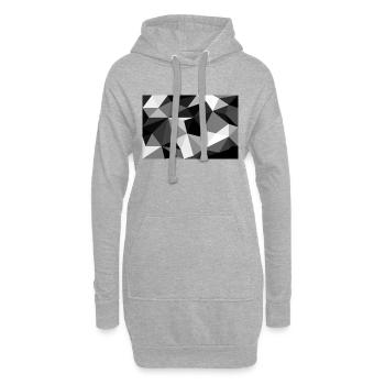 Polygon Black and White - Hoodie-Kleid - Grau meliert - Vorne