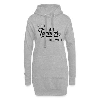 Beste Tochter der Welt - Hoodie-Kleid - Grau meliert - Vorne