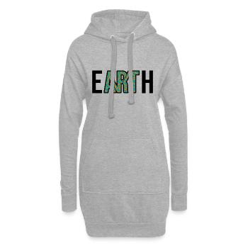 Art - Terre - Art de la Terre - Coronavirus - E-ART-H - Sweat-shirt à capuche long Femme - gris chiné - Devant