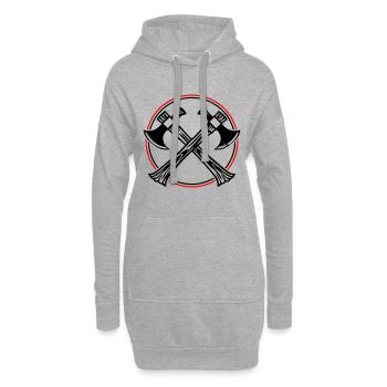 Axe Icon - Hoodie Dress - heather grey - Front