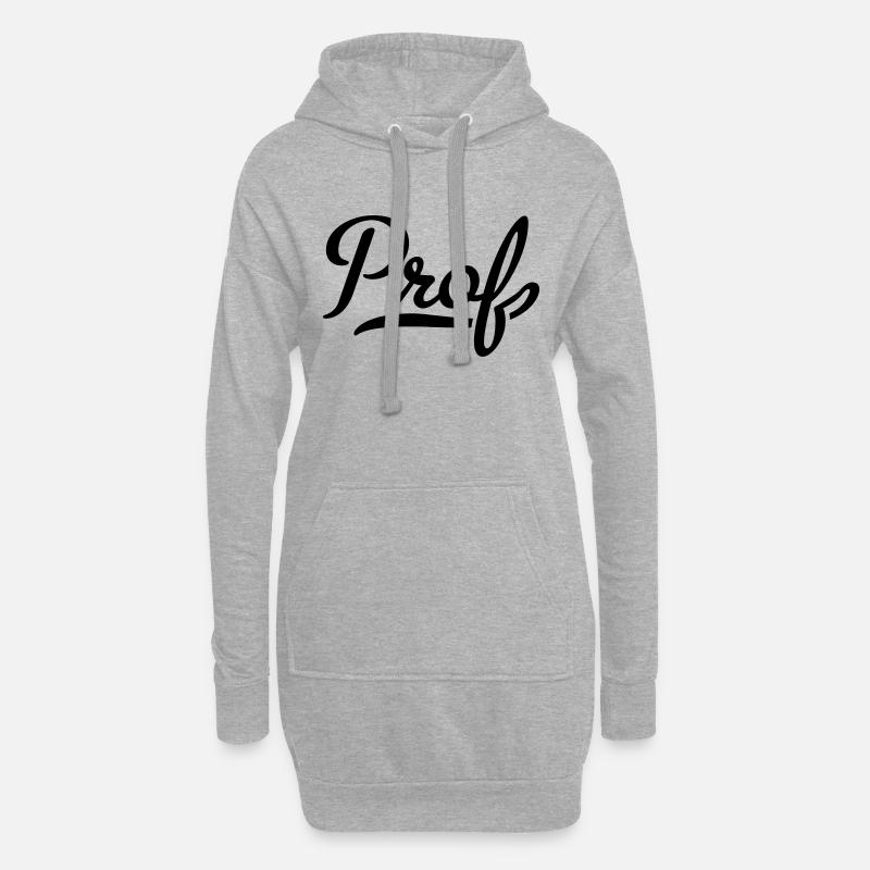 Prof - Hoodie-Kleid - Grau meliert