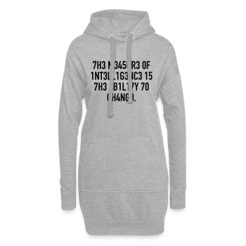 Intelligence - Hoodie-Kleid - Grau meliert - Vorne