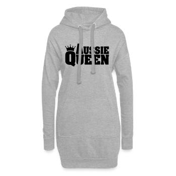 AUSTRALIEN Australian Shepherd QUEEN - Sweat-shirt à capuche long Femme - gris chiné - Devant